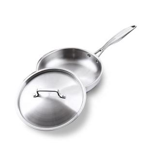 Quality Extra Strong Stovetop Frying Pan Stainless Steel With Lid wholesale