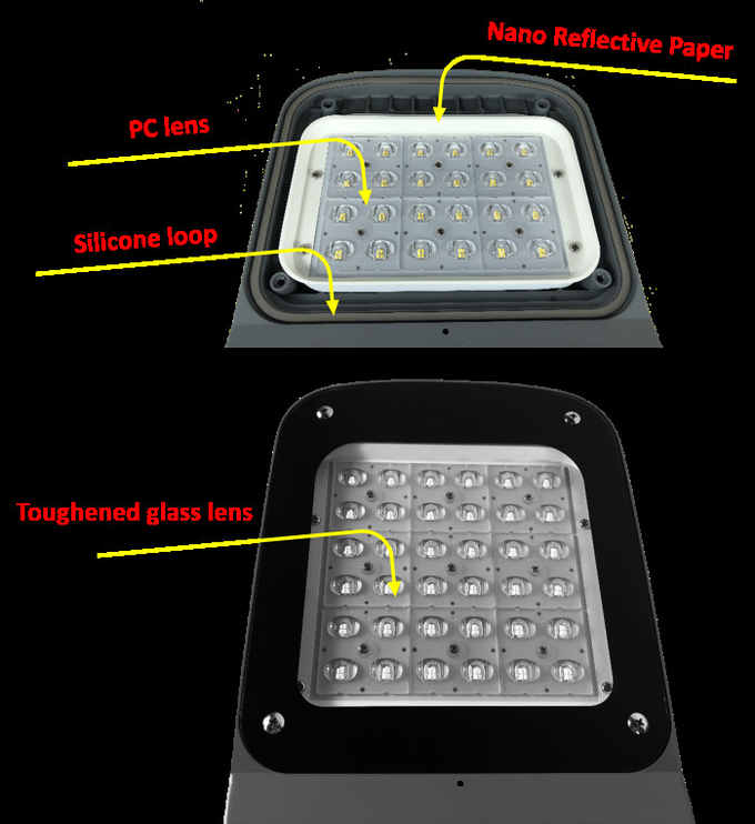155LM/W Led Road Street Light 50 Watt Led Street Light Radar Sensor Optional