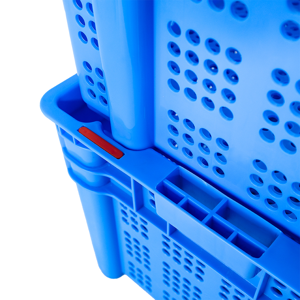 Customized Logo Mesh PP Crate for Stacking and Nesting Agricultural Vented Mesh Box