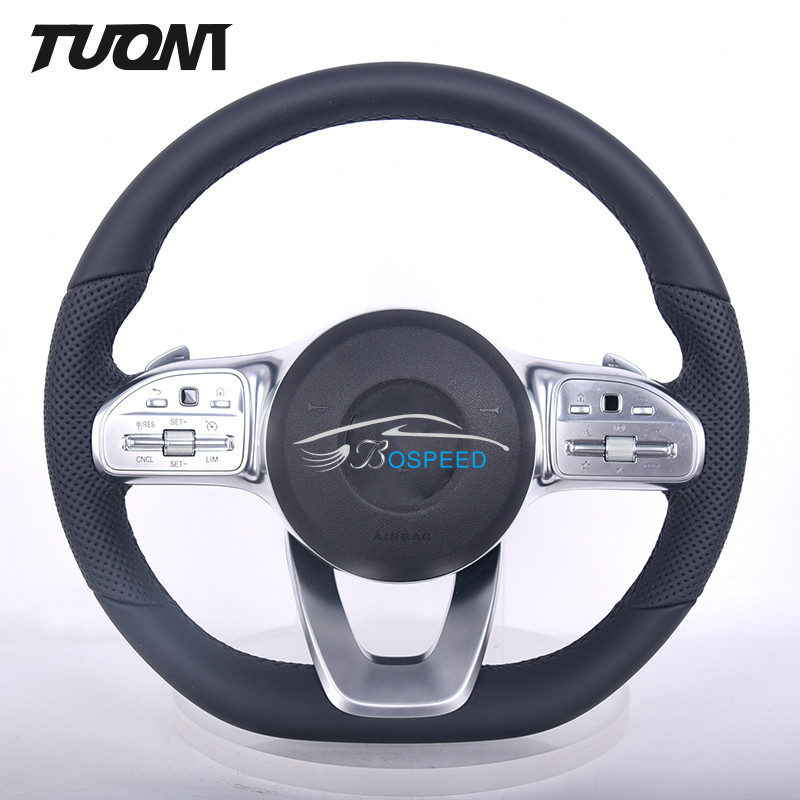 Custom Mercedes Benz Steering Wheel Black Leather 809 Car Accessories Interior