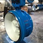 Flowseal Double Flange Triple Eccentric Butterfly Valve Gear Operated Customized