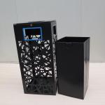 Carved Pattern Sunproof Dia 400mm Steel Outdoor Garbage Cans