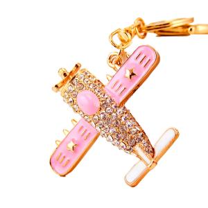 Quality Alloy Helicopter Key Chain Ornaments Light Metal Pendant For Women bags wholesale