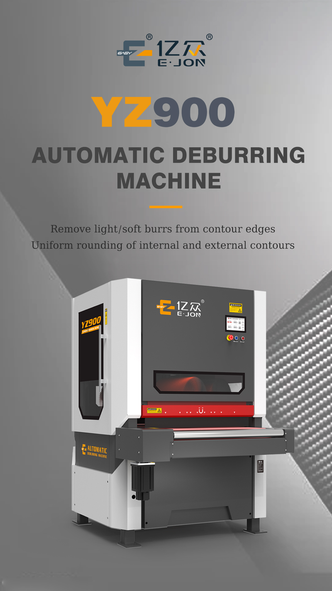 Stamping Parts Deburring Made Easy Ejon YZ900 Custom Automatic Sheet Metal Edge Machine