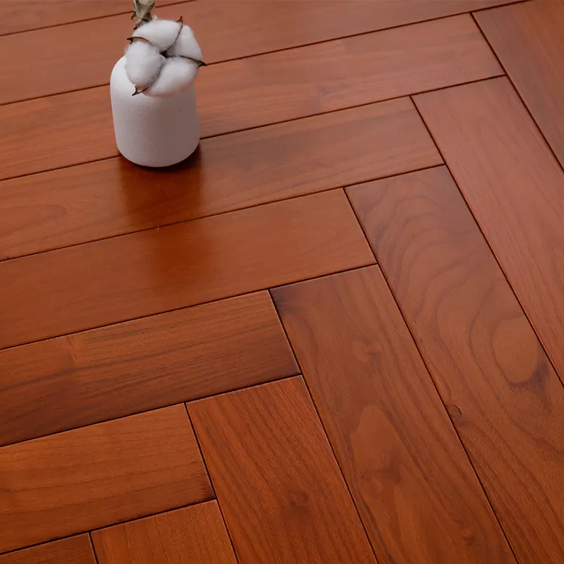 Distressed Fishbone Style Three Layers Engineered Wood Parquetry Flooring for Living Room