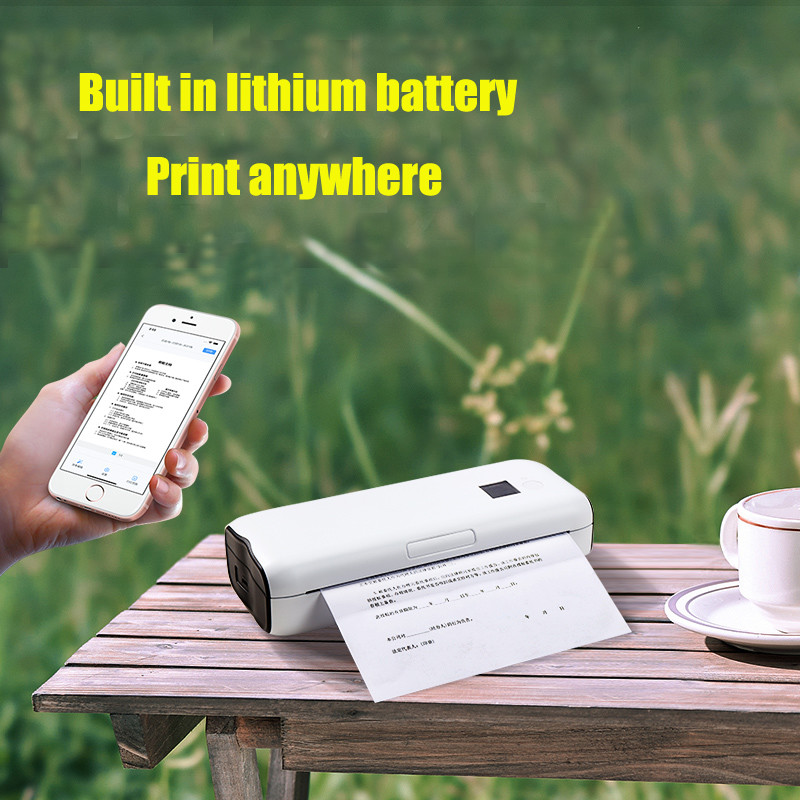 Portable Mini Bluetooth Doument Size A4 Paper Printer For Andorid / ISO Mobile