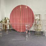 Rectangular Acrylic Folding Banquet Table Transparent 200x100x75cm