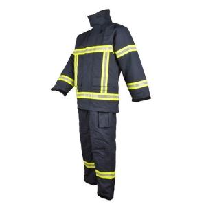 Quality Waterproof Fireman Uniform , 10cm Damaged Length Flame Resistant Coveralls wholesale