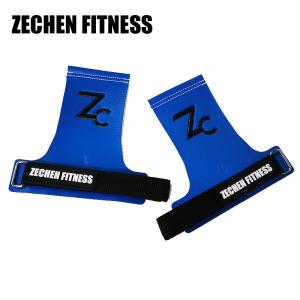 Quality Blue Rogue Fitness Hand Grips Fingerless Gymnastic Carbon Fiber Leather Gloves Palm Protect wholesale