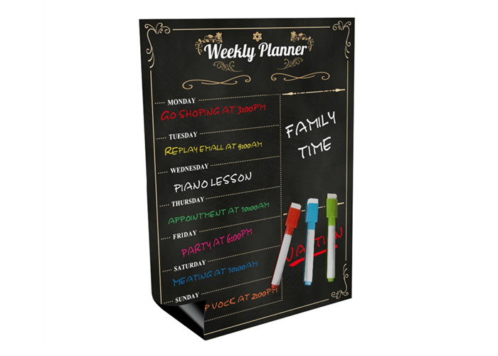 Factory Directly Custom Convenient Magnetic Fridge Calendar Chalkboard Magnetic Kitchen Calendar