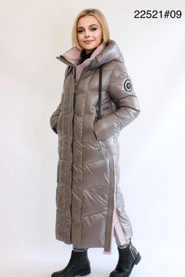 FODARLLOY New thickened high-end fashion hooded warm long-sleeved mid-length cotton-padded coat