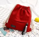 Korean drawstring, rucksack, women's bag, trend, mori ladies backpack, ribbon,