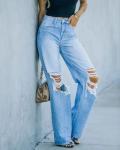 Sexy Jeans with High Quality Classic Denim Damaged New Arrival Trousers for