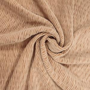 Quality Dress Crepe Super Soft Fabric 300 Gsm Pleated Wrinkle Polyester Spandex wholesale