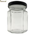 35ml Muti Prismatic Bottle 45ml 65ml 85ml Clear Hexagon Glass Honey Jar