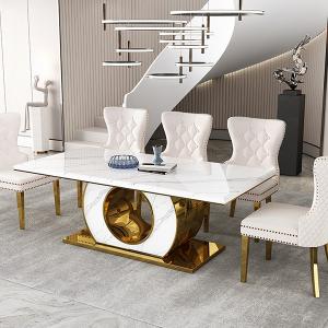 Quality Light Luxury Stainless Steels Square Hotel Home Table SEDIA Furniture wholesale