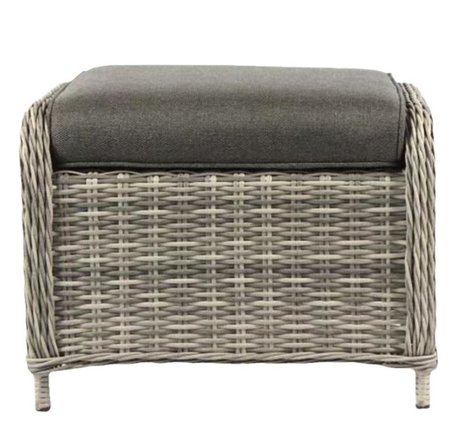 2 Seater Rattan Balcony Sofa 2 Chairs 2 Footrest 1 Table Pe Wicker Bistro Set