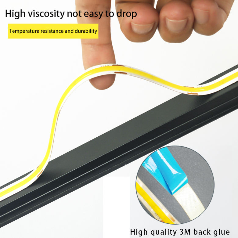 10m/roll Double Lines 600leds 12v 24v Ra80 12mm Flexible COB Led Flexible Strip Light