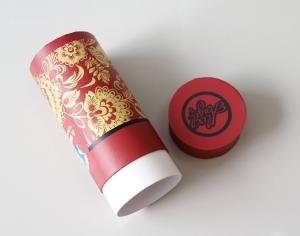Quality Environmental Red Gift / Craft Paper Tube packaging Box with ISO SGS FDA QS wholesale