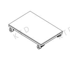Quality SUS304 Axle Flatbed Trolley With UPE Casters 300kg Load Capacity wholesale