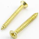 Plated Yellow Zinc Carbon Steel Countersunk Chipboard Flooring Screws