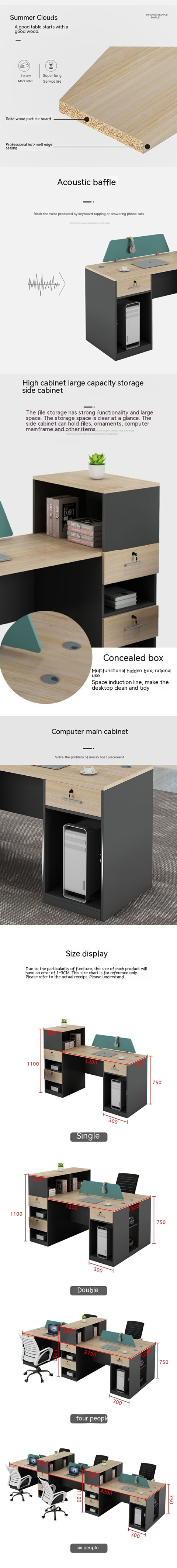 ISO9001/ISO14001 Certified Staff Desk and Chair Combination for Customizable Needs
