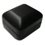 Charming Black Small Leather Jewelry Box Silk Screen Printing For Earring