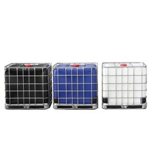 Quality HDPE IBC 300 Gallon Chemical Tote Chemical Tanks White / Black wholesale