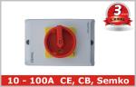 PC Safety 3 Pole 63 Amp Rotary Isolator Switch for Power Distribution