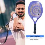 Beach Tennis Racket Full Carbon Professional Soft EVA Face Padel Tennis Racquet