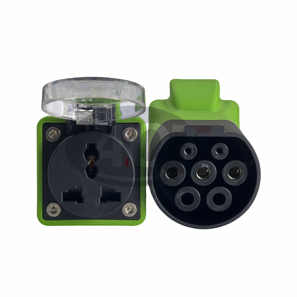 AOTAI EV Charger Plug Adapter High Temperature Resistant PC for BYD Xiao Peng Car Green Car Type 2 Schuko Adapter