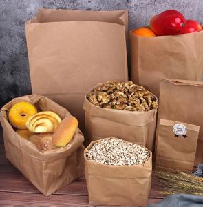Quality 40gms-150gms Square Bottom Kraft Bag Packaging Kraft Food Bags Oil Proof wholesale
