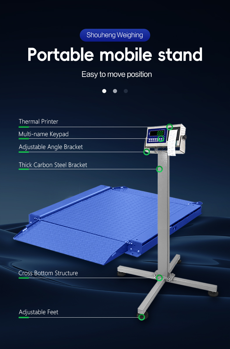 SOHE 600*800mm 500KG Carbon Steel Ultra Low Platform Scale Division 0.2KG Double Ramp