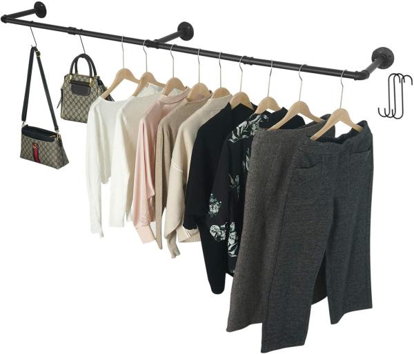 Boutique Industrial Pipe Retail Display Clothing Rack Retail Store Hanging