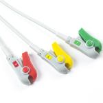 GE Healthcare Vivid Compatible Direct-Connect ECG Cable and leadwires for 3Lead
