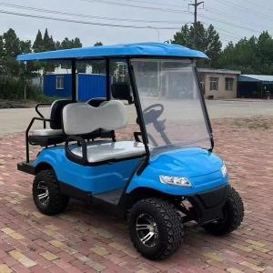 Quality 50mph Blue Golf Cart 4 Passenger All Terrain OEM Sale Price With 12 Inch Tires wholesale
