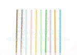 Convenient Rainbow Striped Paper Straws Eco Friendly Paper Drinking Straws