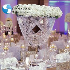 Quality China manufacturer wholesale luxury Wedding centerpieces large crystal flower stands wholesale