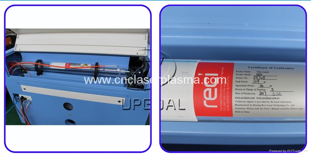 Reci W2 co2 laser tube,rated power 90W, maximum power 100W