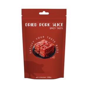 Quality Beef Jerky Foil Packaging Stand Up Zipper Pouch 50g 100g wholesale