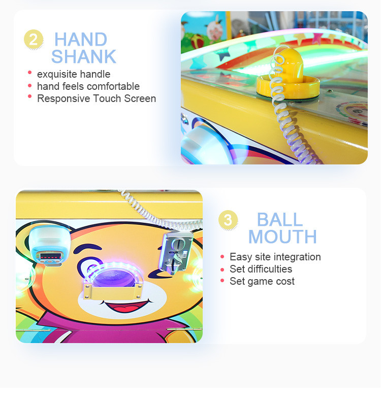 240V Kids Arcade Machine , Sunflower Redemption Hockey Game Machine With Colorful Light Box