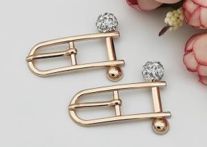Quality Beautiful Rectangle Small Shoe Buckles , Zinc Alloy Gold Metal Buckle Fashionable wholesale