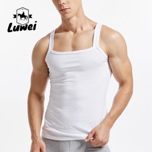 Quality Organic Cotton Men Workout Tank Top Bodybuilding Crop Gym Stringer Vest wholesale