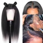 Yaki or Kinky Straight Hd Swiss Lace Frontal Wigs Human Hair Wigs Lace Front
