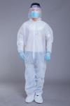 Waterproof Hooded Disposable Coverall With Elastic Cuff