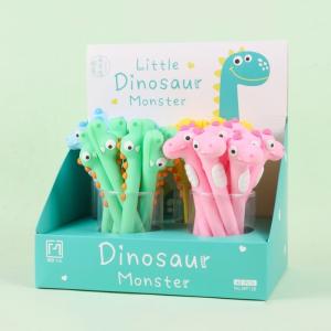 Quality Unique Design Cartoon Crocodile Dinosaur Silicone Gel Pens for Kids wholesale