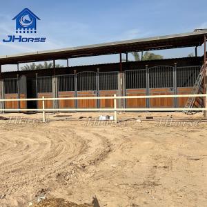 Quality Customized Horse Stall Fronts With Welded Weave Technique 2.3m Height Steel And Bamboo wholesale