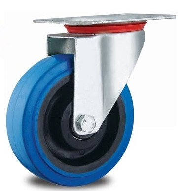 5'' Trolley Wheel Rubber Caster Wheels Hardwood Floor 125mm