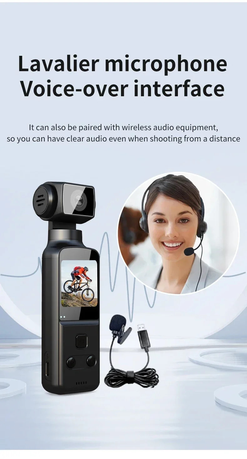 K1 Sports Camera 4K Action Digital Camera 1.33-inch Screen 270 Degree Rotation WiFi Transmission Recording