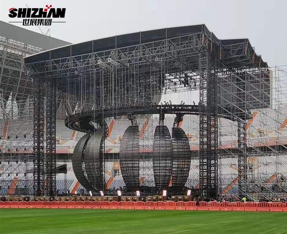 LED Ball Long Span Truss Structure Heavy Duty Ceiling Lighting Truss